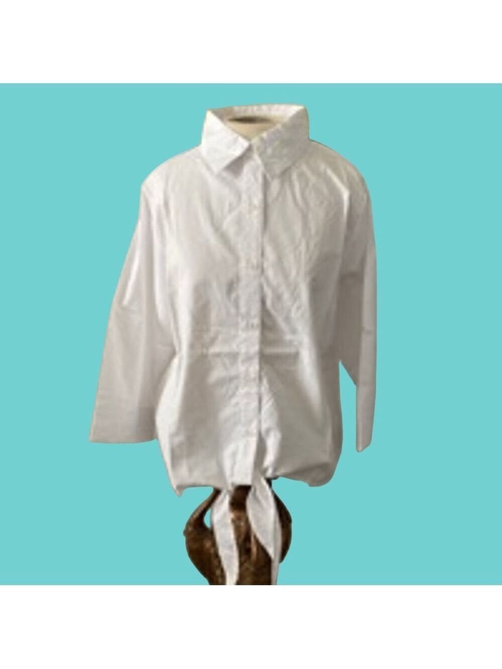 NWT Women's Anthony Richards Button-Up Shirt Size 12 White
